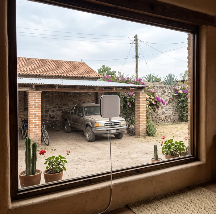 Protegida dentro de casa