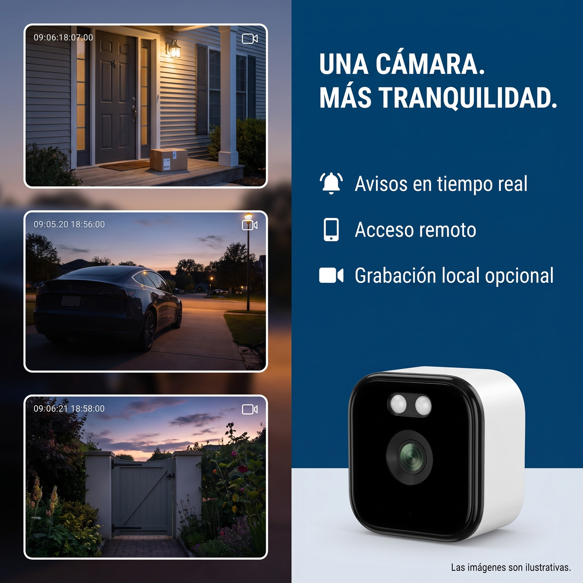 Propietaria observa el exterior con Vigtu View protegida detrás del cristal
