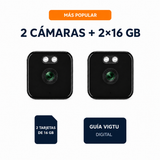 Pack 2 cámaras + 2×16 GB · MÁS POPULAR de Vigtu View