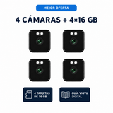 Pack 4 cámaras + 4×16 GB · MEJOR OFERTA de Vigtu View